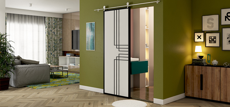sliding bathroom door installation in Sun Village